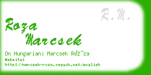 roza marcsek business card